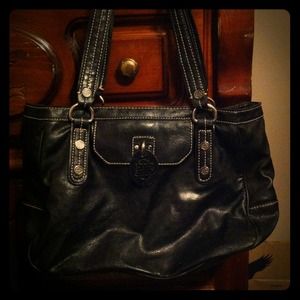 Dana Buchman shoulder handbag with zebra interior!