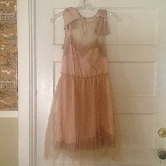 RARE!!! Silk tulle baby doll dress