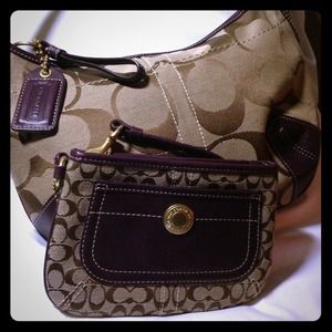 SOLD!!  Authentic Coach Small Hobo and Wristlet