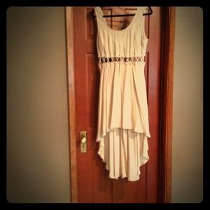 Cream colored high low dress