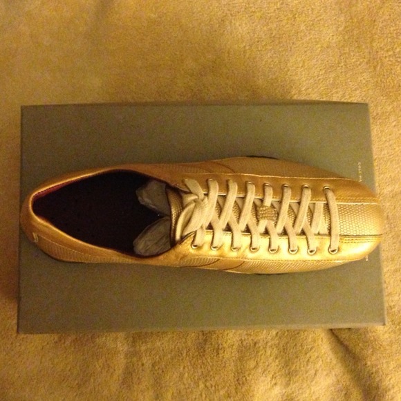 Cole Haan Gold Sneakers