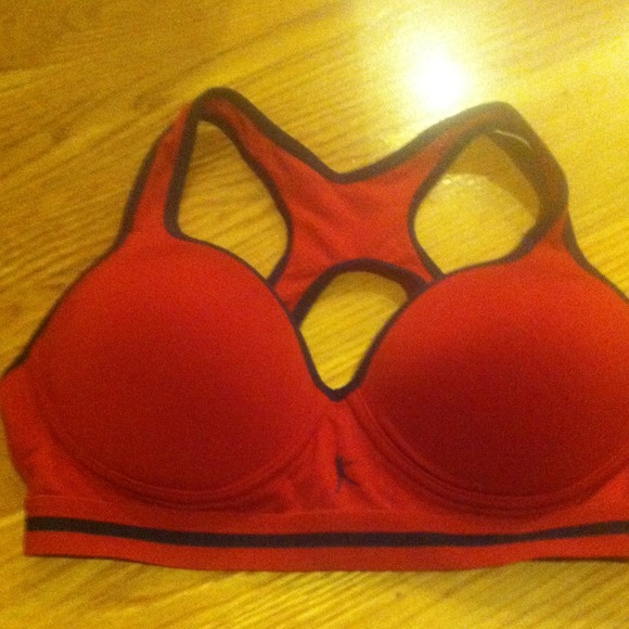 Accessories - Red padded sports bra--