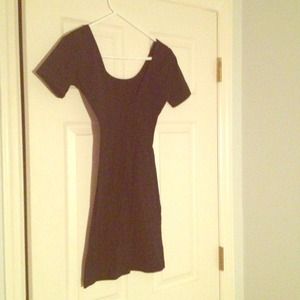 Black tight mini dress