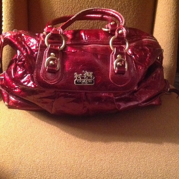 Red Coach Bag  bundled. With inspired coach boots