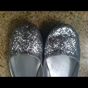 Silver glitter Sequence flats