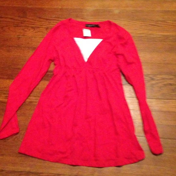 Red maternity top