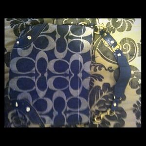 Authentic denim coach bag