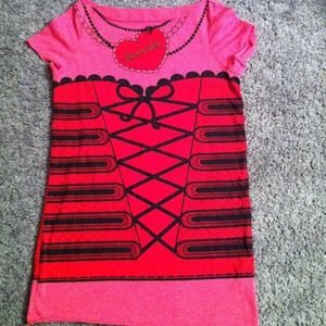❌SOLD❌Benefit Corset Tshirt "want to be turned on"