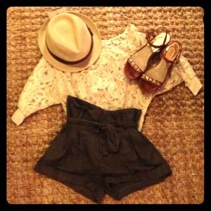 Urban Outfitters high waisted army green shorts