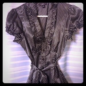 SOLD - Black Polka Dot dress shirt