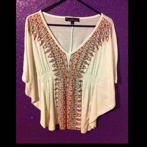 White with Print Almost Famous Shirt!