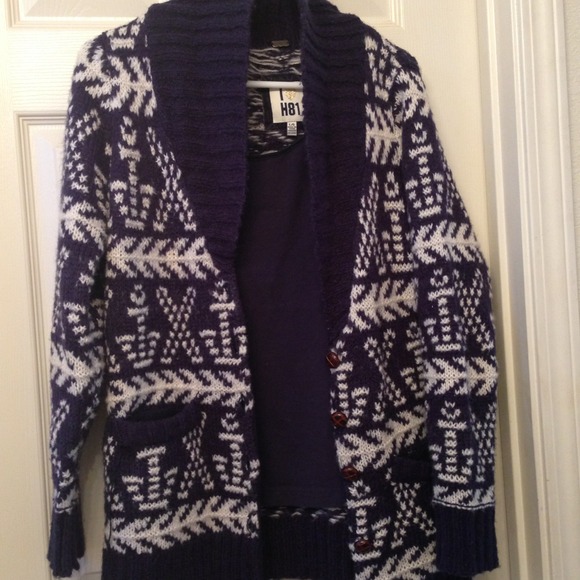 Sweater and navy blue tank