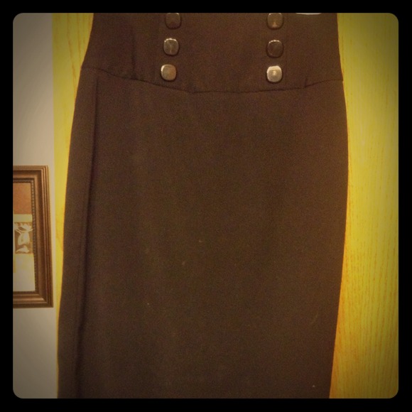 SOLD Black Pencil Skirt