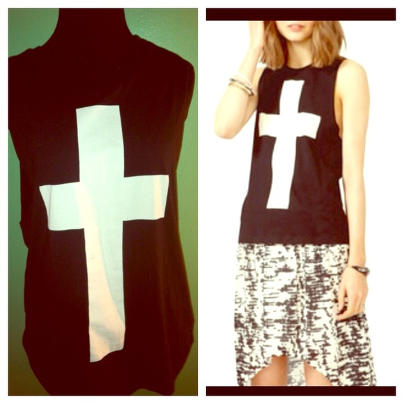 SOLD! NWT Forever 21 Cross Muscle Tee