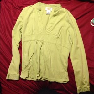 Green long sleeved shirt