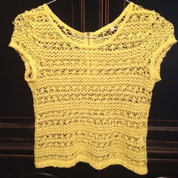 Sunny Yellow Crochet Top