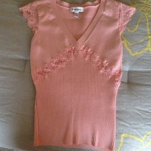 Pink Bebe shirt, I think I wore it once