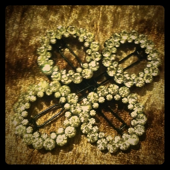 4 Swarovski Crystal Hair Clips