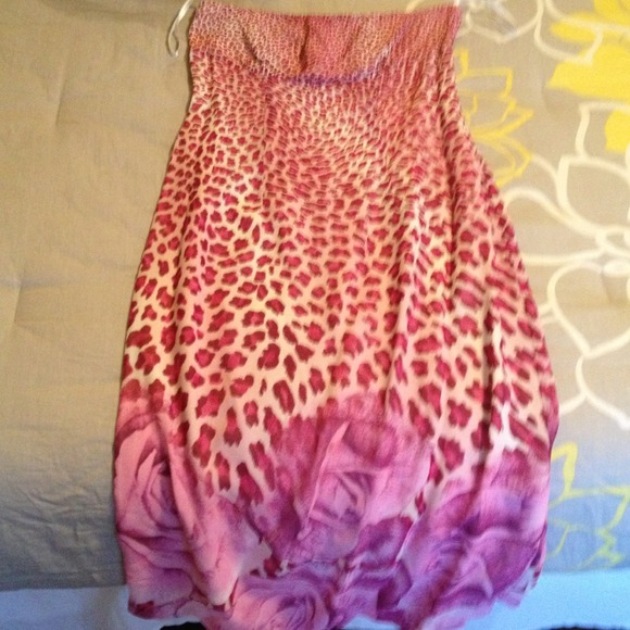 Long strapless dress