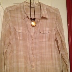 Old Navy plaid sheer top, worn once