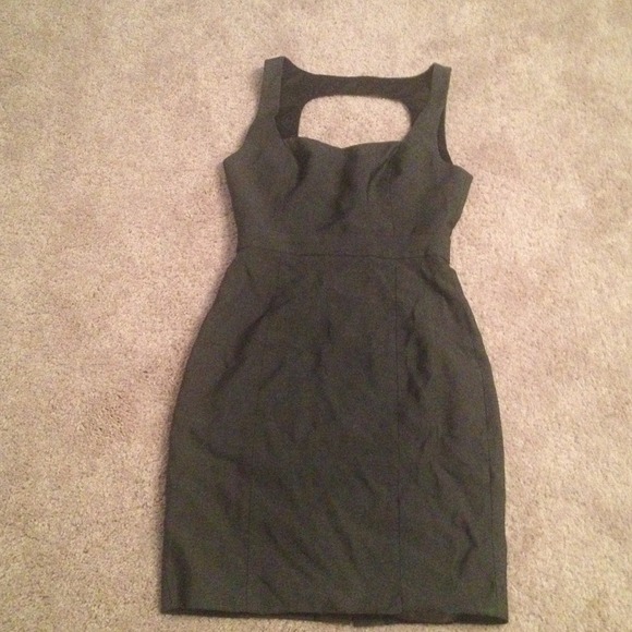 bebe sexy sheath dress charcoal gray