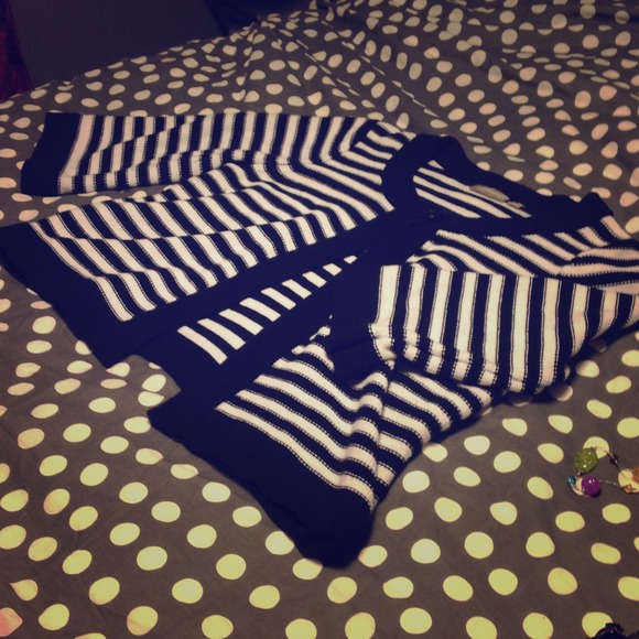 Black &White Stripped Cardigan
