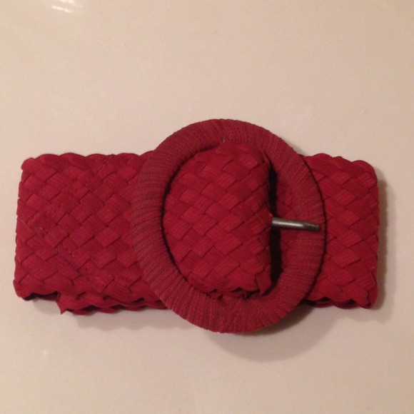 Hot pink woven Anthropologie belt