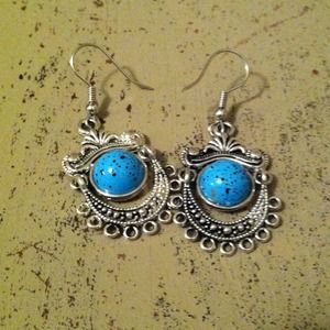 Cute blue vintage earrings