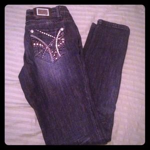 Studed Dark Skinny Jeans