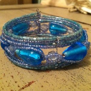 Blue Beaded Bracelet