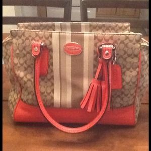 Legacy stripe Coach handbag