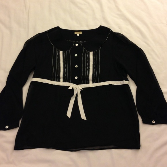Max studio silk chiffon top
