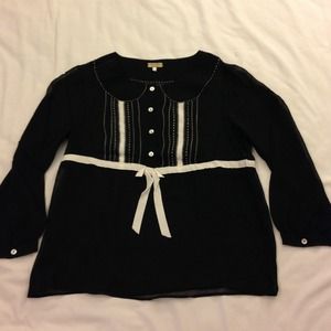 Max studio silk chiffon top