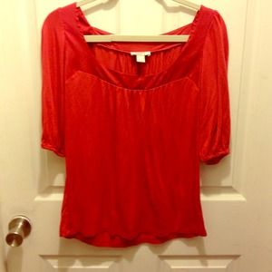 Large Petite Loft 3/4 length dressy top