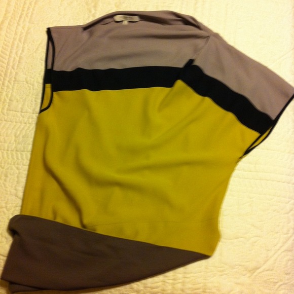 BCBGMaxazria Runway color blocked top