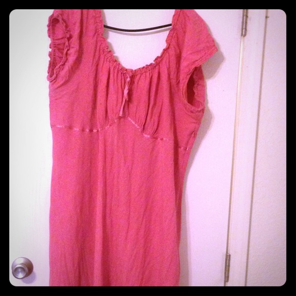 Pink peasant style dress.  Plus size. 24w