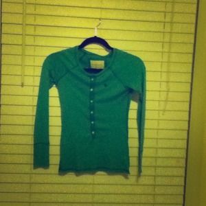 Deep teal A&F long sleeve shirt