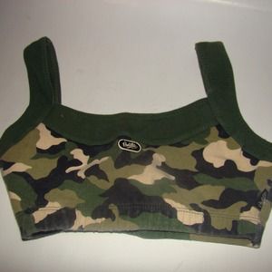 Camo crop top / bralet / sports bra