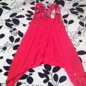 Pink flowy top