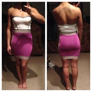 Heart halter bandage dress