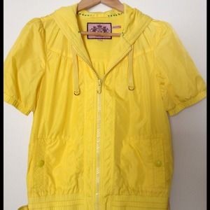 Juicy Couture Short Sleeve Yellow Jacket w/ Hood