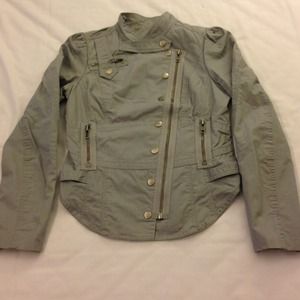 River Island biker jacket, grey, cotton, EU12