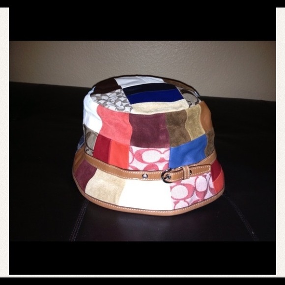 Coach Accessories - Authentic Coach Suede Patchwork Hat