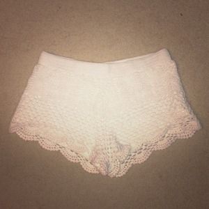 Shorts - White Crochet Shorts Shorts - White Crochet Shorts