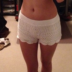 Shorts - White Crochet Shorts Shorts - White Crochet Shorts