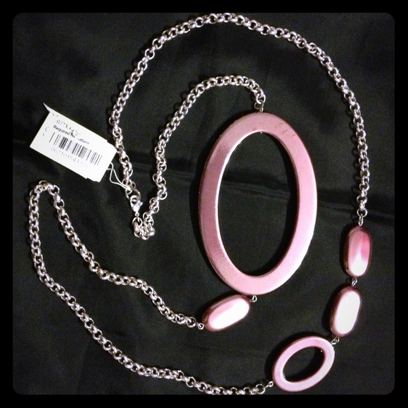 Purple ring necklace on silver chain!