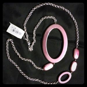 Purple ring necklace on silver chain!