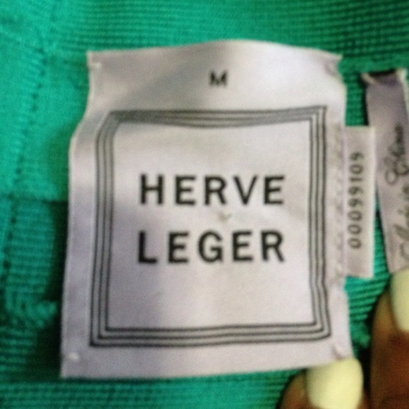 Herve Leger Turquoise Dress. - Picture 4 of 4