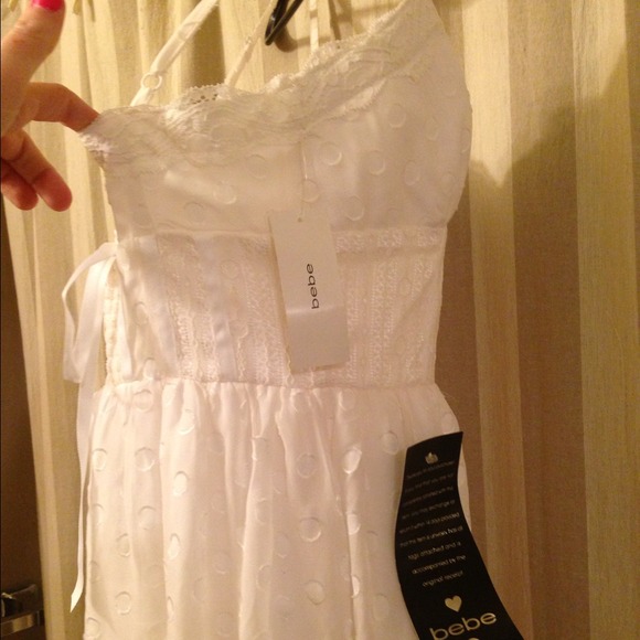 Bebe Lace Easter Graduation Wedding Shower Dress - Picture 3 of 4