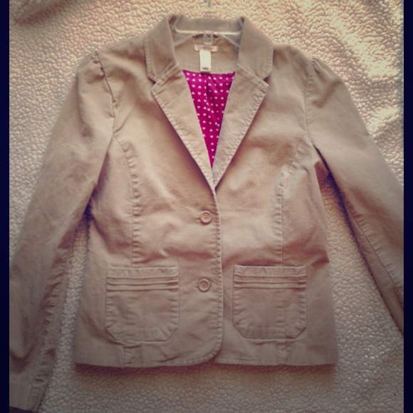 Khaki Corduroy Blazer